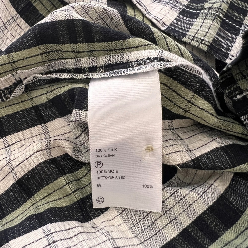 Tommy Bahama Button Up Shirt Mens Medium Green Plaid 100% Silk Original Fit - Picture 7 of 9